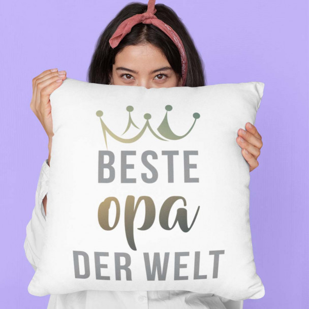 Beste Opa der Welt - Kissen mit Aufdruck Beste Opa der Welt - Kissen mit Aufdruck