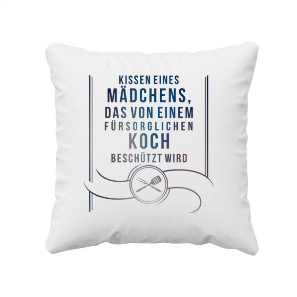  das von einem fürsorglichen Koch beschützt wird - Kissen mit Aufdruck