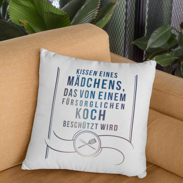  das von einem fürsorglichen Koch beschützt wird - Kissen mit Aufdruck