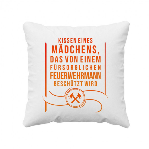  das von einem fürsorglichen Feuerwehrmann beschützt wird - Kissen mit Aufdruck