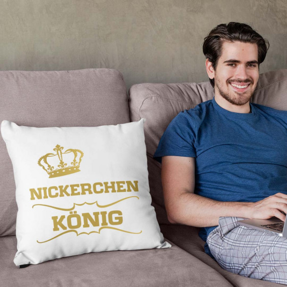 Nickerchen-König - Kissen mit Aufdruck