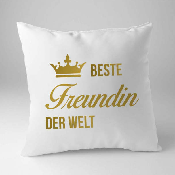 Beste Freundin der Welt - Kissen mit Aufdruck Beste Freundin der Welt - Kissen mit Aufdruck