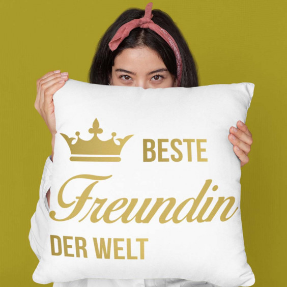 Beste Freundin der Welt  - Kissen mit Aufdruck