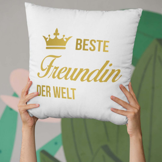 Beste Freundin der Welt  - Kissen mit Aufdruck