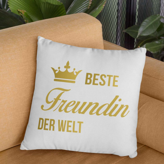 Beste Freundin der Welt  - Kissen mit Aufdruck