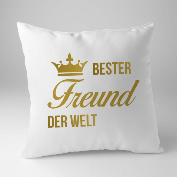 Bester Freund der Welt - Kissen mit Aufdruck Bester Freund der Welt - Kissen mit Aufdruck
