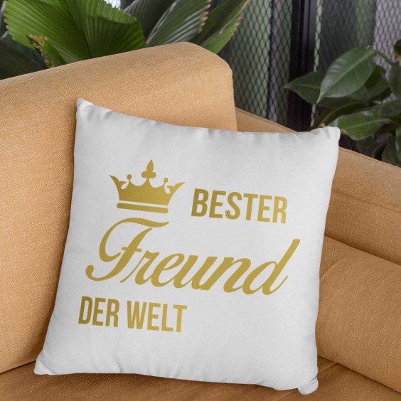 Bester Freund der Welt  - Kissen mit Aufdruck