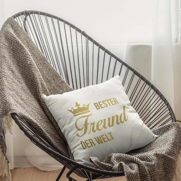 Bester Freund der Welt - Kissen mit Aufdruck Bester Freund der Welt - Kissen mit Aufdruck