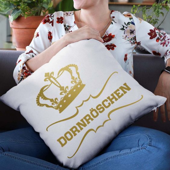 Dornröschen - Kissen mit Aufdruck