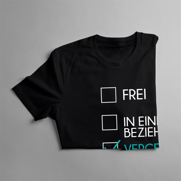 Frei / in einer Beziehung / vergeben an einen attraktiven Angler - damen t-shirt mit Aufdruck