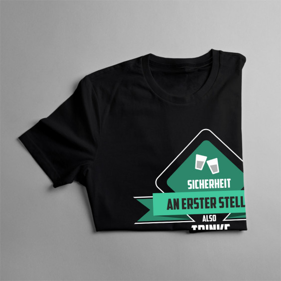  also trinke mit einem Doktor - Herren t-shirt mit Aufdruck