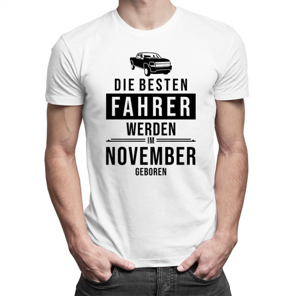 Die besten Fahrer werden im November geboren - Herren t-shirt mit Aufdruck