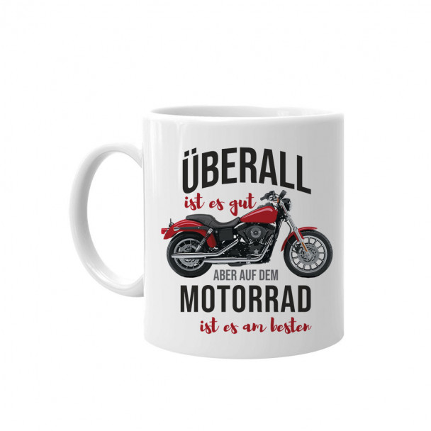  aber auf dem Motorrad ist es am besten - Keramikbecher mit Aufdruck
