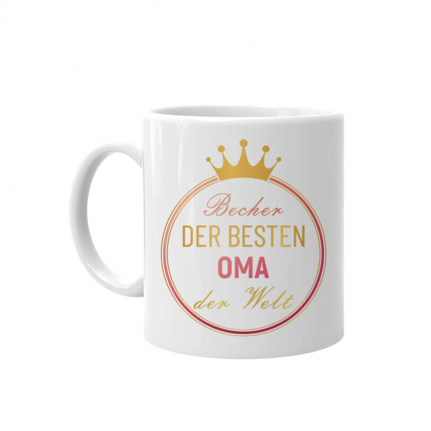 Becher der besten Oma der Welt - Keramikbecher mit Aufdruck