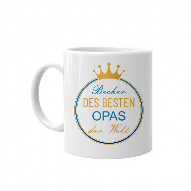 Becher des besten Opas der Welt - Keramikbecher mit Aufdruck