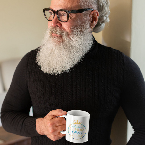 Becher des besten Opas der Welt - Keramikbecher mit Aufdruck