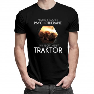 Andere brauchen Psychotherapie - mir reicht mein Traktor - Herren t-shirt mit Aufdruck