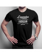 Legenden werden im Januar geboren - Herren t-shirt mit Aufdruck