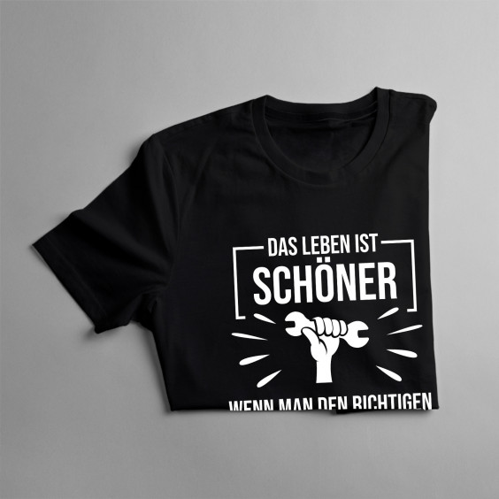  wenn man den richtigen Mechaniker getroffen hat - Herren t-shirt mit Aufdruck