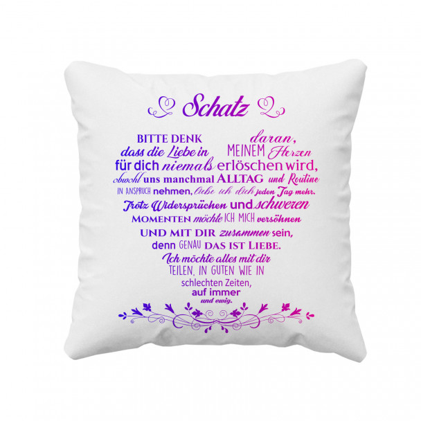 Schatz - Kissen mit Aufdruck - Kissen mit Aufdruck Schatz - Kissen mit Aufdruck - Kissen mit Aufdruck