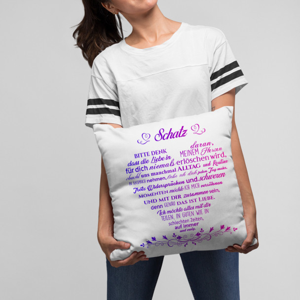 Schatz - Kissen mit Aufdruck - Kissen mit Aufdruck Schatz - Kissen mit Aufdruck - Kissen mit Aufdruck