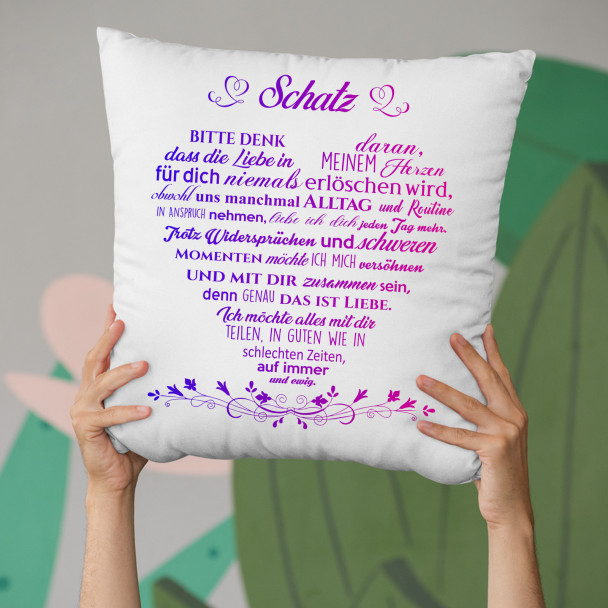 Schatz - Kissen mit Aufdruck - Kissen mit Aufdruck Schatz - Kissen mit Aufdruck - Kissen mit Aufdruck