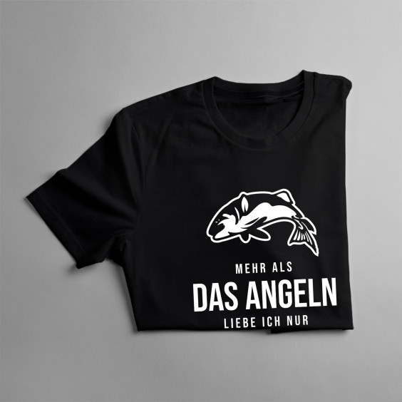 Mehr als das Angeln liebe ich nur meine Ehefrau - Herren t-shirt mit Aufdruck