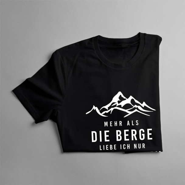 Mehr als die Berge liebe ich nur meine Ehefrau - Herren t-shirt mit Aufdruck