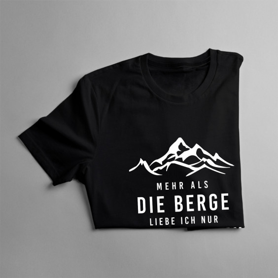 Mehr als die Berge liebe ich nur meine Ehefrau - Herren t-shirt mit Aufdruck