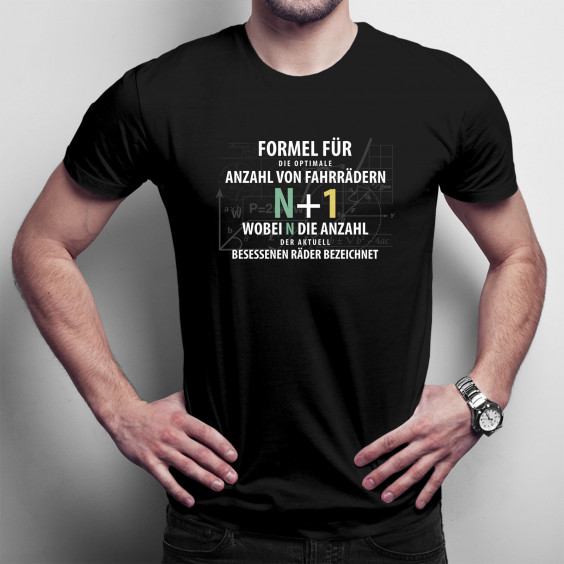 Formel für die optimale Anzahl von Fahrrädern - Herren und Damen t-shirt mit Aufdruck