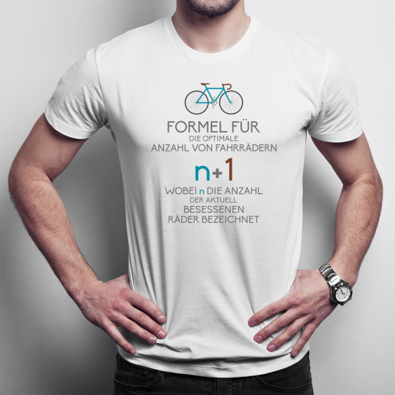 Formel für die optimale Anzahl von Fahrrädern v2 - Herren und Damen t-shirt mit Aufdruck