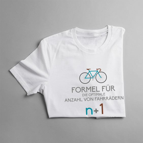 Formel für die optimale Anzahl von Fahrrädern v2 - Herren und Damen t-shirt mit Aufdruck