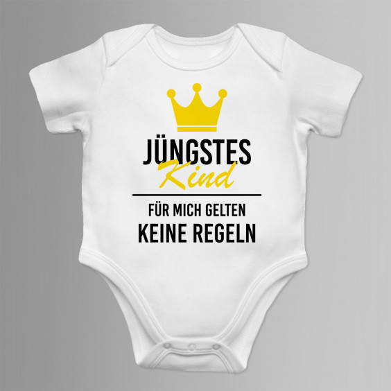 Jüngstes Kind - Säuglings-Body mit Aufdruck