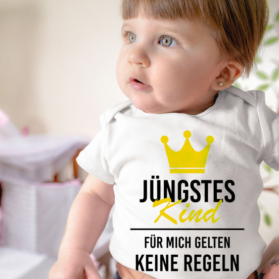 Jüngstes Kind - Säuglings-Body mit Aufdruck