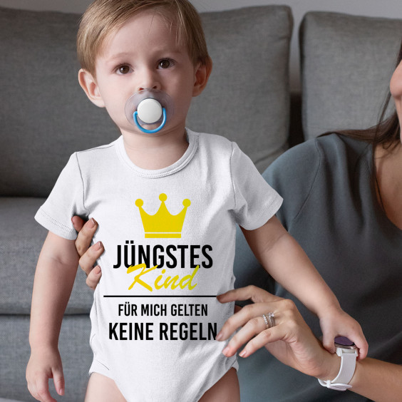 Jüngstes Kind - Säuglings-Body mit Aufdruck