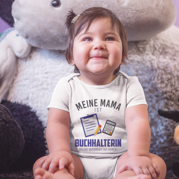 Meine Mama ist Buchhalterin - welche Superkraft hat deiner? - Säuglings-Body mit Aufdruck Meine Mama ist Buchhalterin - welche Superkraft hat deiner? - Säuglings-Body mit Aufdruck