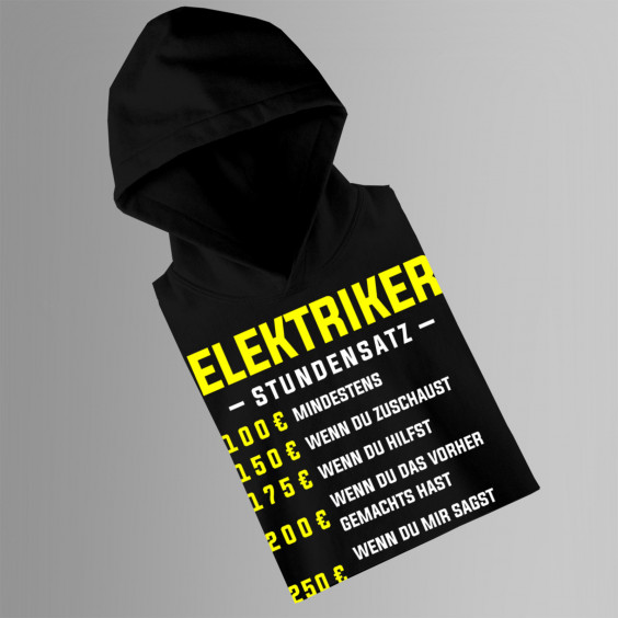 Elektriker - Stundensatz - Herren-Sweatshirt mit Aufdruck