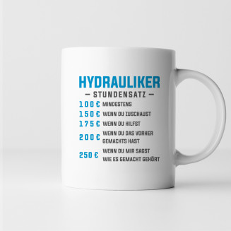 Hydrauliker - Stundensatz - Keramikbecher mit Aufdruck