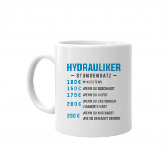 Hydrauliker - Stundensatz - Keramikbecher mit Aufdruck