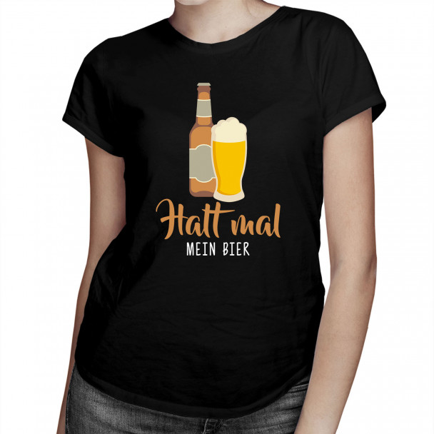Halt mal mein Bier - Herren und Damen t-shirt mit Aufdruck Halt mal mein Bier - Herren und Damen t-shirt mit Aufdruck