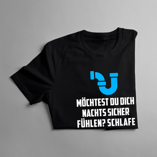 Möchtest du dich nachts sicher fühlen? Schlafe mit einem Hydrauliker - Damen t-shirt mit Aufdruck