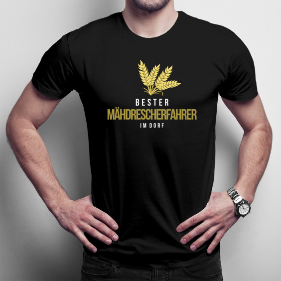 Bester Mähdrescherfahrer im Dorf - Herren t-shirt mit Aufdruck
