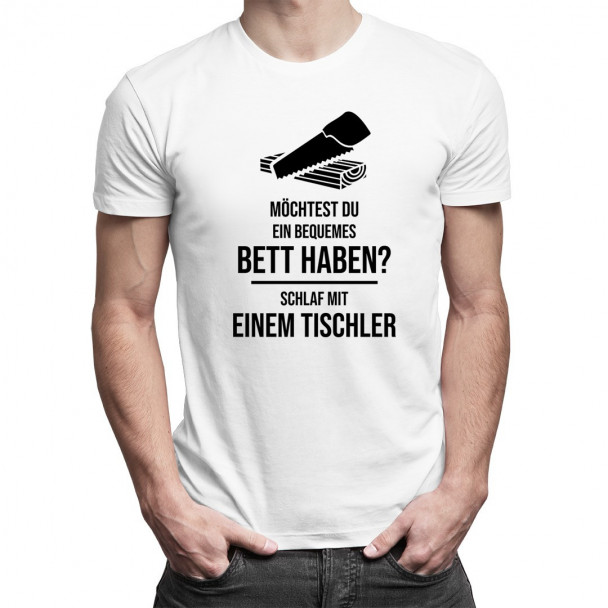 Möchtest du ein bequemes Bett haben? Schlaf mit einem Tischler
